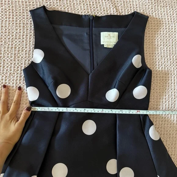 Kate Spade New York Polka Dot Fit & Flare Dress – Size 00 - Picture 9 of 11
